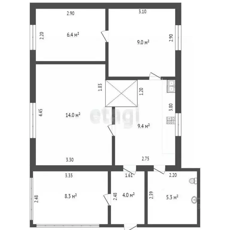 Дом в Свердловская область, Тугулымский муниципальный округ, пос. ... - Фото 2