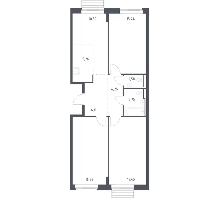 3-комнатная квартира: село Лайково, микрорайон Город-Событие, ЖК ... - Фото 1