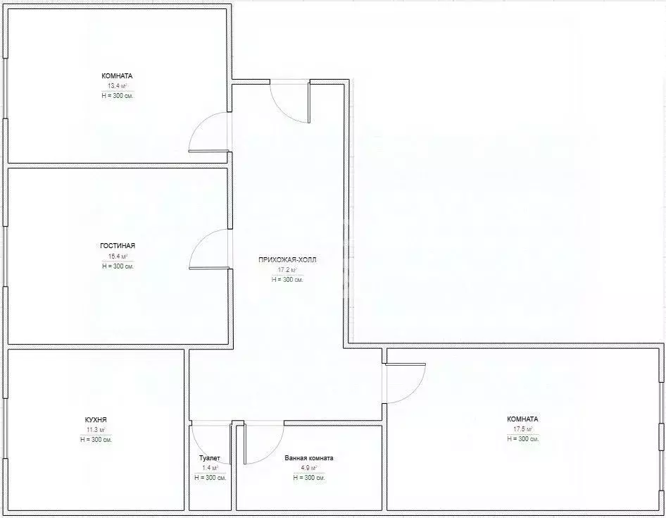 3-к кв. Москва ул. Ивана Бабушкина, 17К1 (75.9 м) - Фото 1