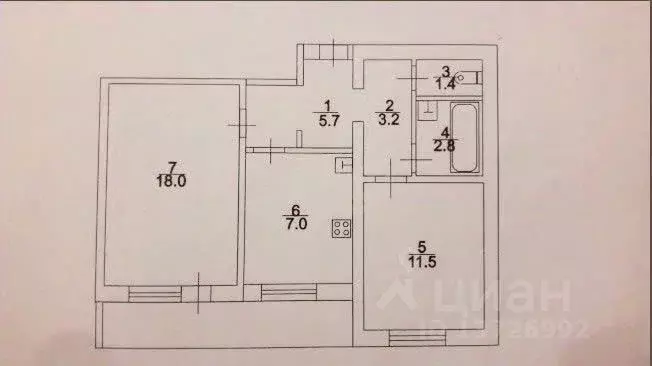 2-к кв. Саратовская область, Саратов Гвардейская ул., 46 (49.6 м) - Фото 1