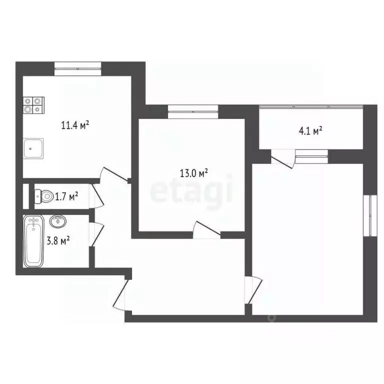2-к кв. Орловская область, Орел ул. Зареченская, 1к2 (58.9 м) - Фото 2