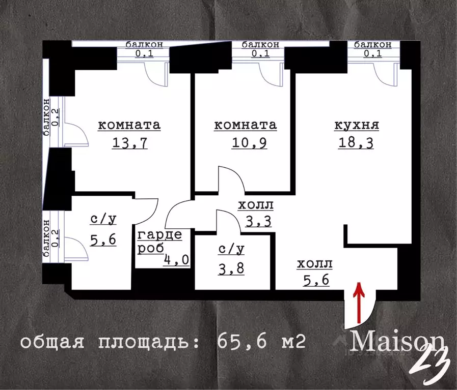 2-к кв. Москва Часовая ул., 32 (65.6 м) - Фото 1