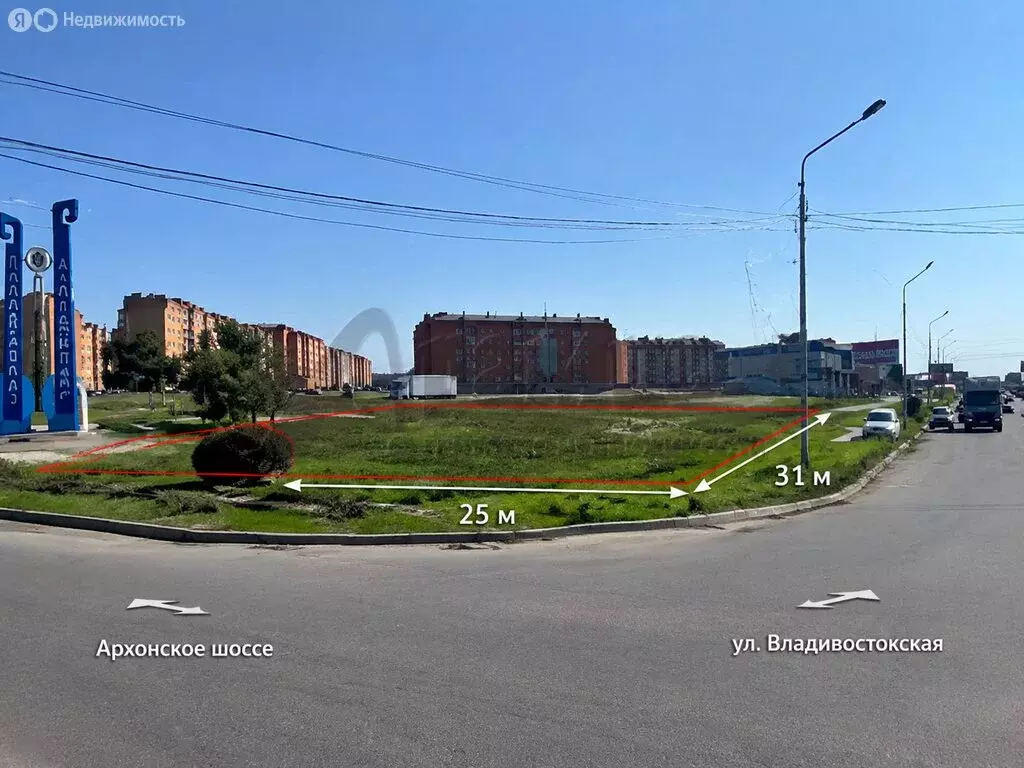 Участок в Владикавказ, Владивостокская улица (8.2 м) - Фото 1