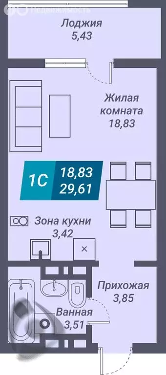 3-комнатная квартира: Новосибирск, улица Королёва, 17А (65.3 м) - Фото 0