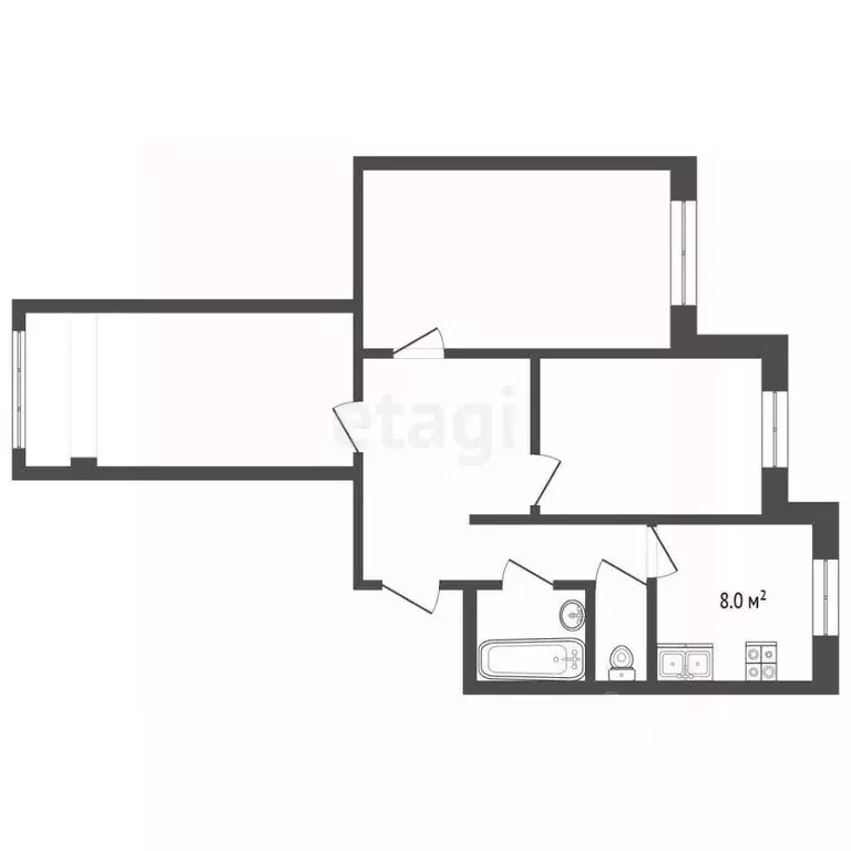 Комната Ямало-Ненецкий АО, Новый Уренгой Мирный мкр, 3/6 (12.9 м) - Фото 1