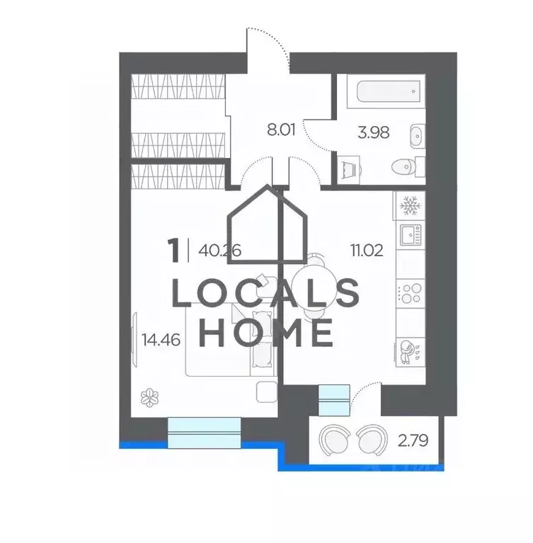 1-к кв. Рязанская область, Рязанский муниципальный округ, с. Дядьково ... - Фото 1