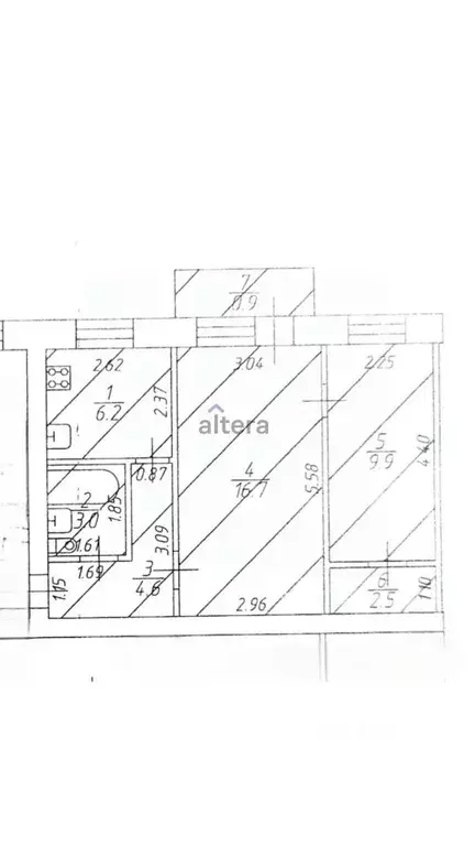2-к кв. Татарстан, Зеленодольск ул. Норкина, 3 (42.8 м) - Фото 2