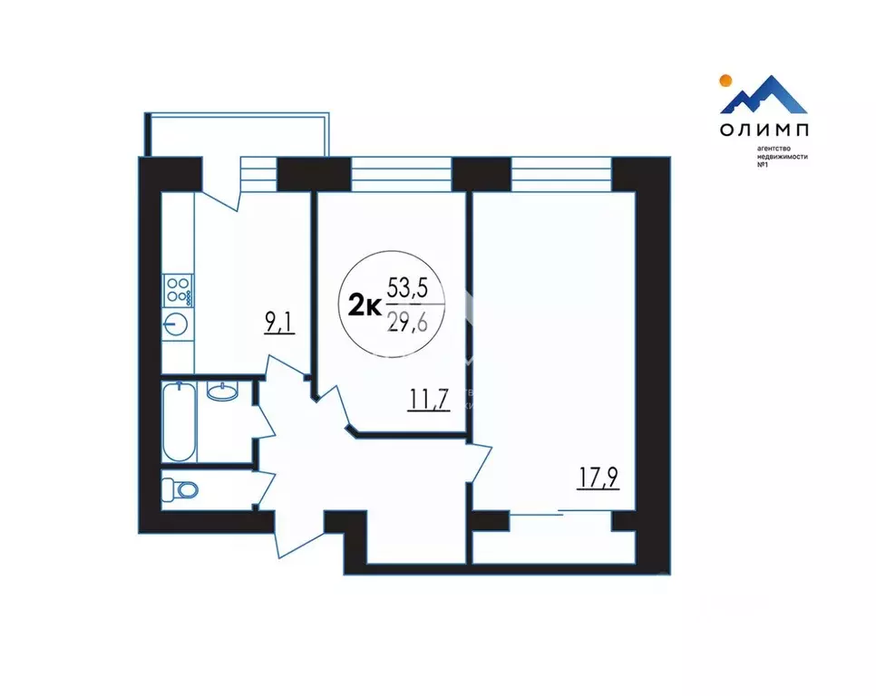 2-к кв. Ярославская область, Ярославль Кавказская ул., 17 (53.5 м) - Фото 2