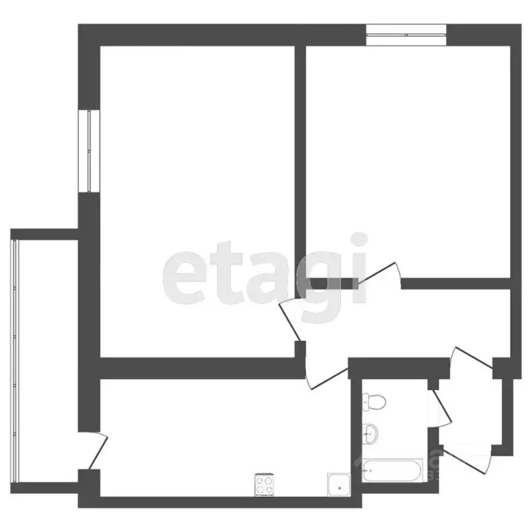 2-к кв. Тюменская область, Тюмень Олимпийская ул., 19 (49.3 м) - Фото 0