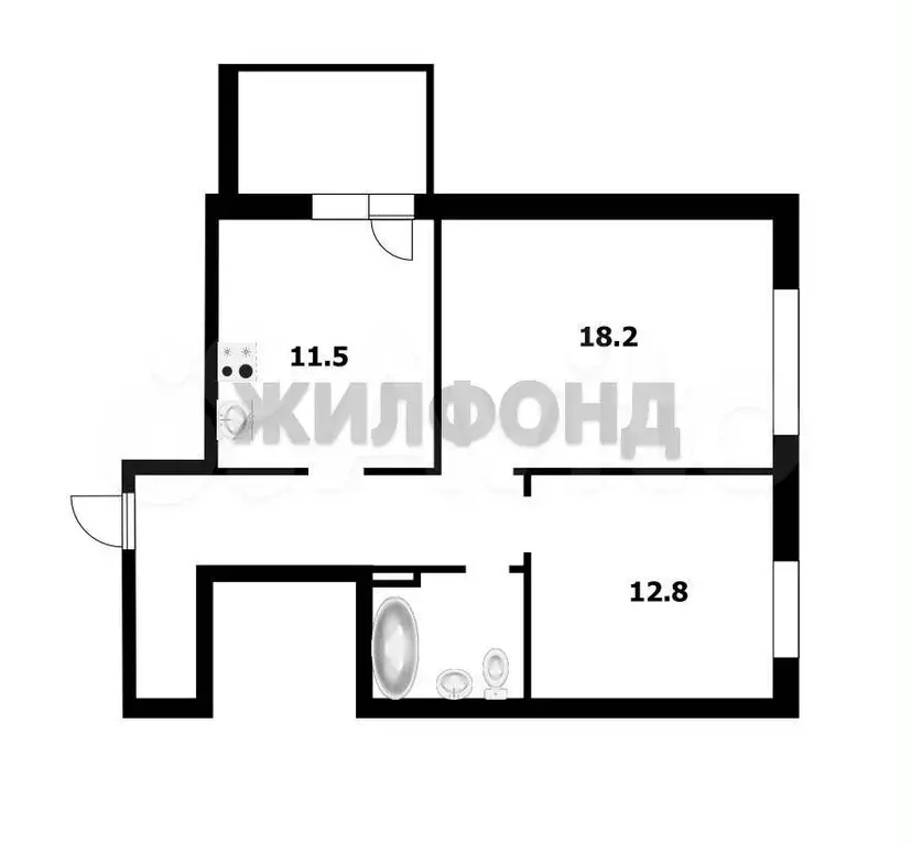 2-к. квартира, 57,3 м, 11/26 эт. - Фото 0