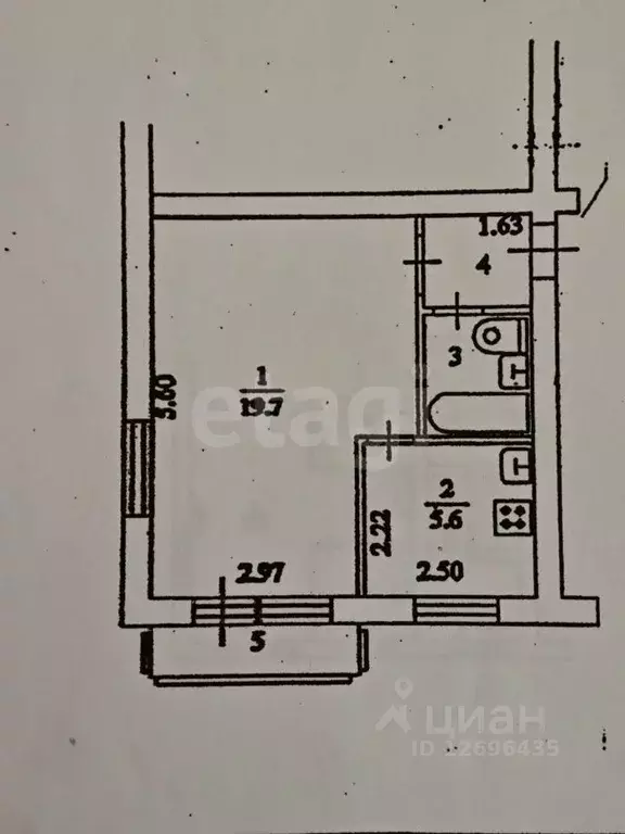 1-к кв. Московская область, Балашиха просп. Ленина, 62 (31.0 м) - Фото 1