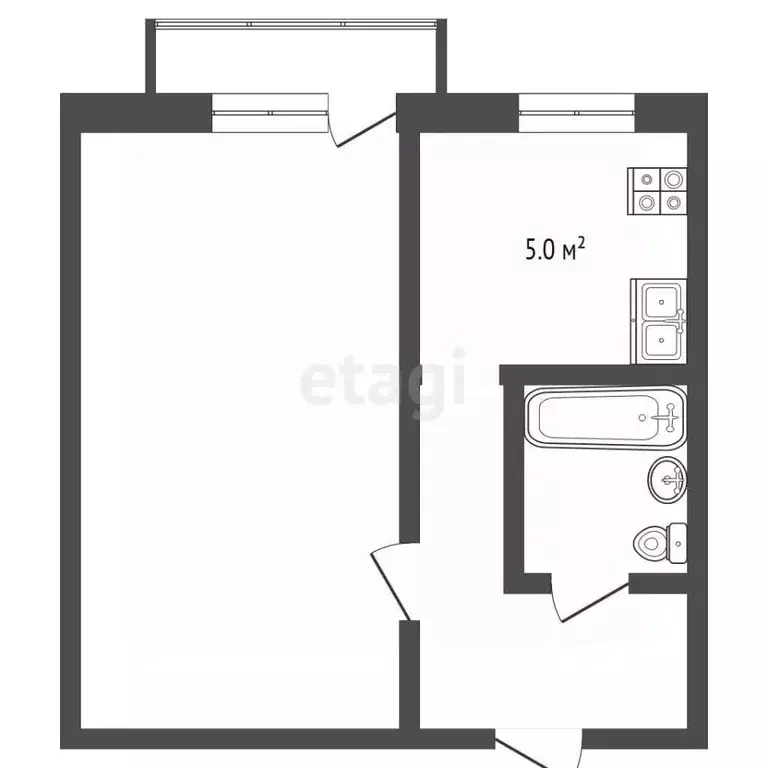 1-к кв. Владимирская область, Муром Кленовая ул., 28 (29.8 м) - Фото 0