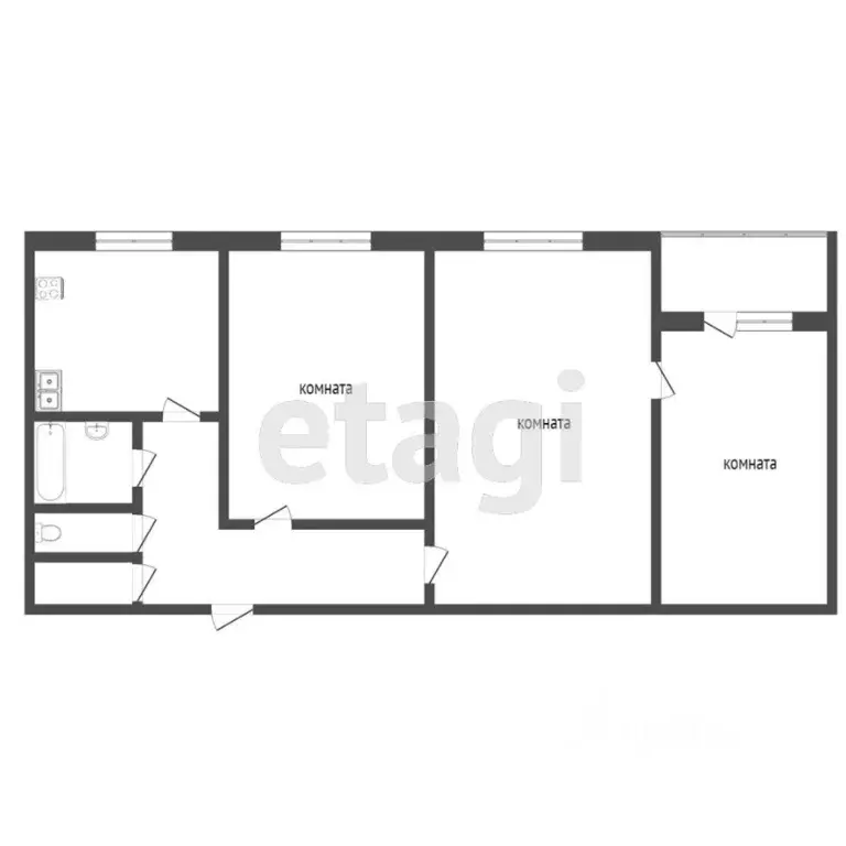 3-к кв. Московская область, Воскресенск Новлянский мкр, ул. Энгельса, ... - Фото 2