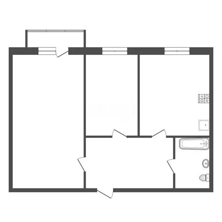 2-комнатная квартира: Балабаново, улица Энергетиков, 6 (39.2 м) - Фото 0