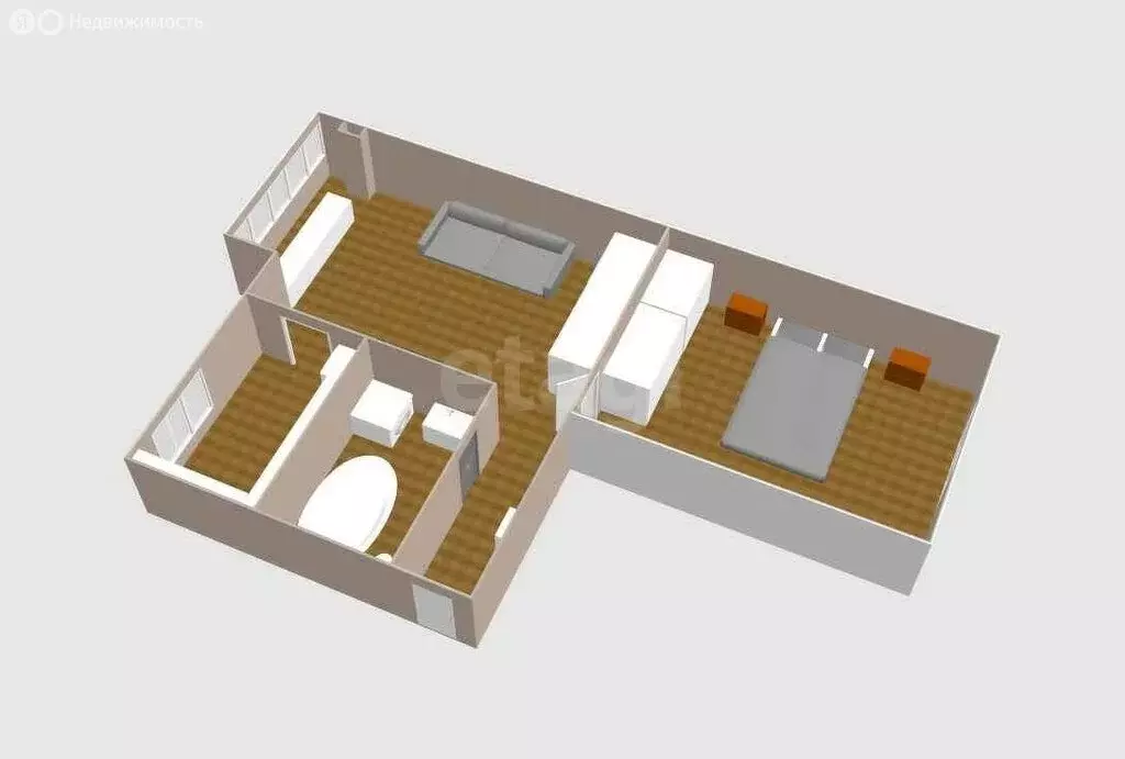 2-комнатная квартира: Южно-Сахалинск, улица имени Космонавта Поповича, ... - Фото 1