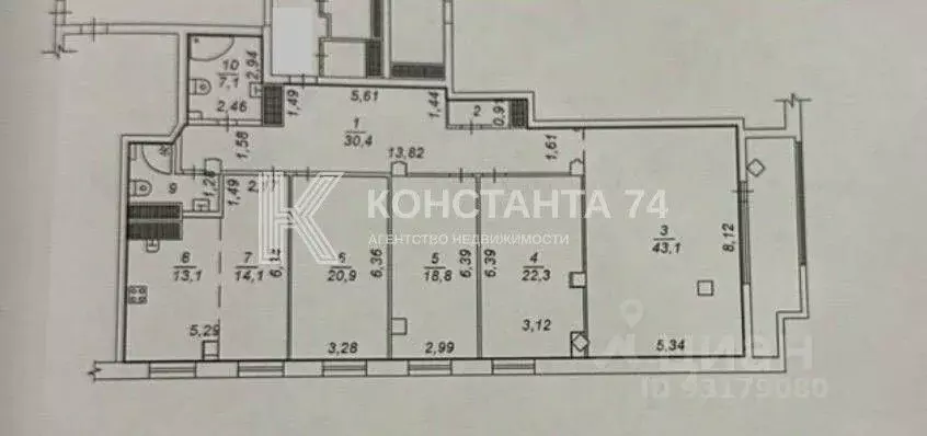 4-к кв. Челябинская область, Челябинск ул. Курчатова, 5в (200.0 м) - Фото 2