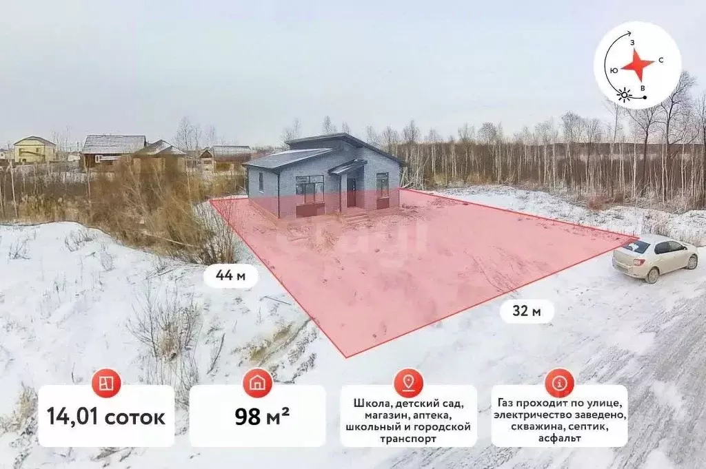 Дом в Тюменская область, Тюменский муниципальный округ, Винзили рп ул. ... - Фото 1