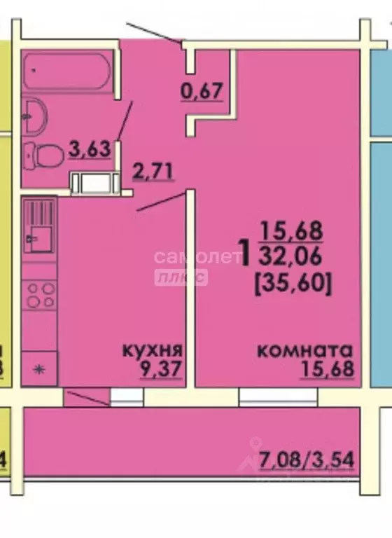1-к кв. Челябинская область, Челябинск ул. Маршала Чуйкова, 13 (36.0 ... - Фото 2
