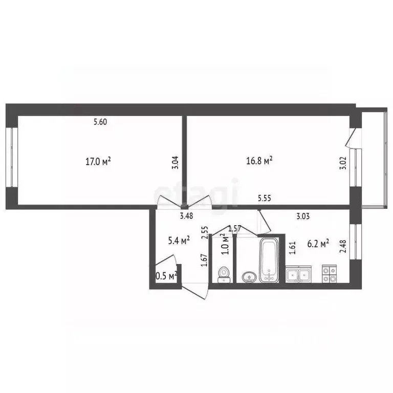 2-к кв. Костромская область, Кострома Якиманиха мкр, 9 (49.3 м) - Фото 0