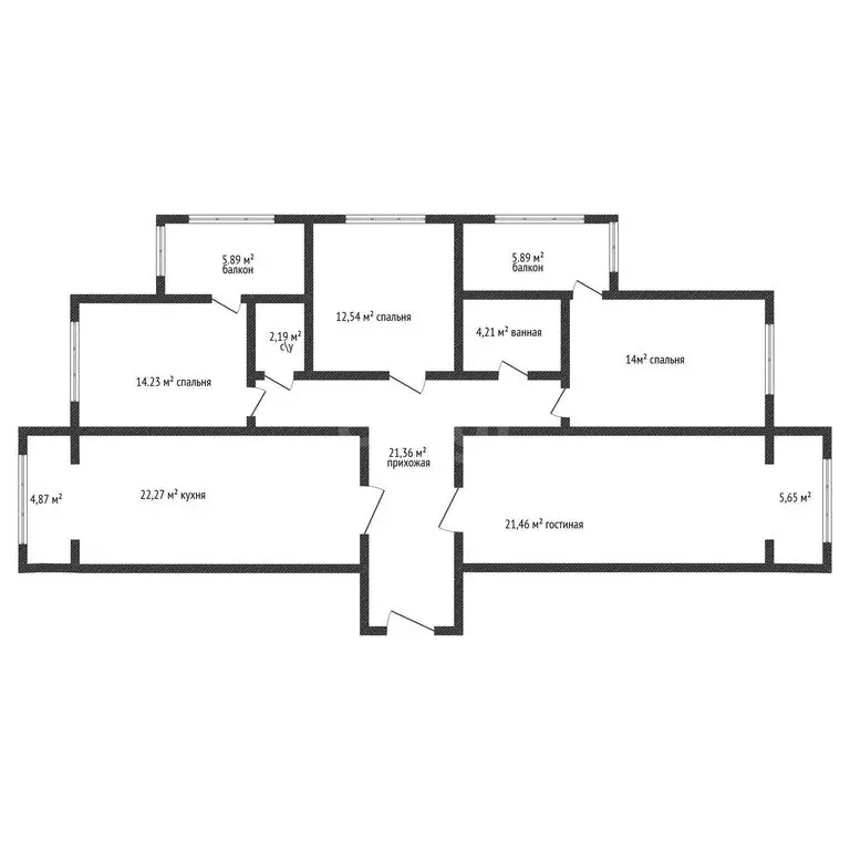 4-комнатная квартира: Махачкала, улица Даниялова, 101 (140 м) - Фото 1