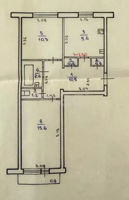 2-к кв. Забайкальский край, Чита Угданская ул., 61 (51.0 м) - Фото 2