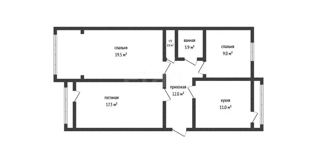3-комнатная квартира: Махачкала, проспект Петра I, 107Вк5 (80 м) - Фото 1