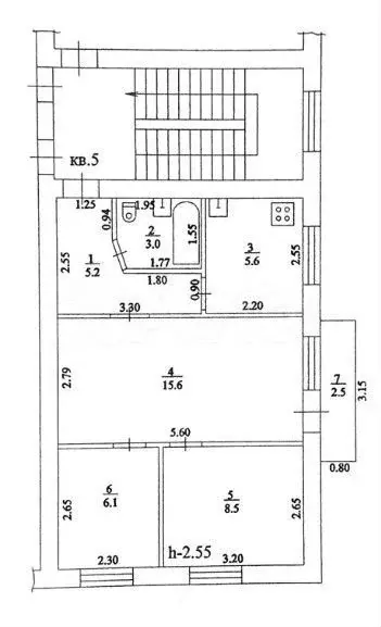 3-к. квартира, 44 м, 2/2 эт. - Фото 0