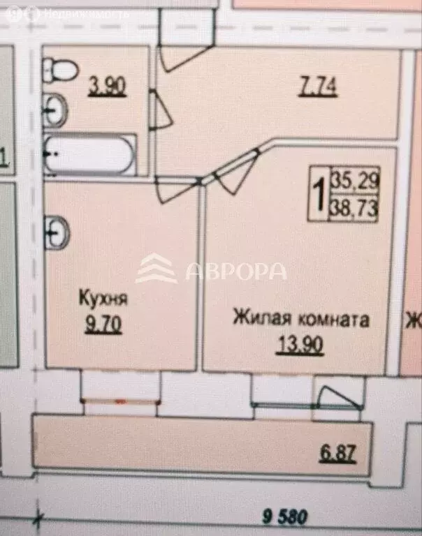 1-комнатная квартира: Благовещенск, Заводская улица, 4 (38.73 м) - Фото 1