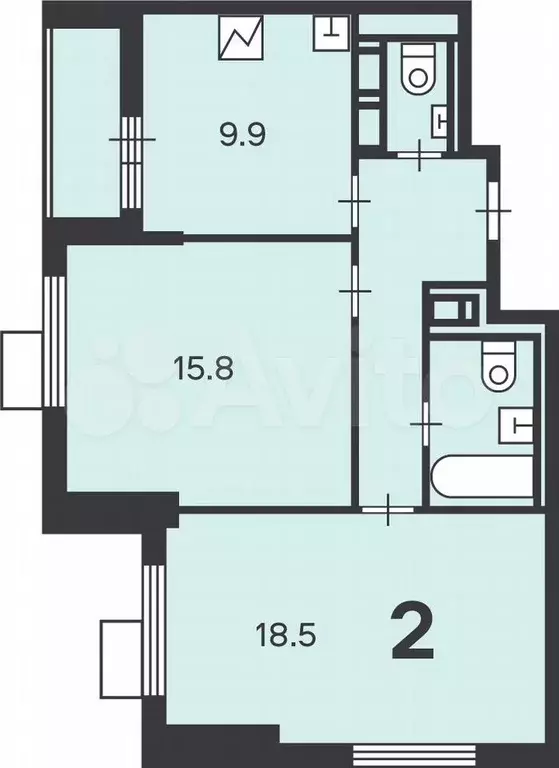 Аукцион: 2-к. квартира, 56,6 м, 16/23 эт. - Фото 1