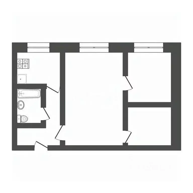 2-к кв. Тульская область, Тула ул. Бундурина, 34а (45.2 м) - Фото 2