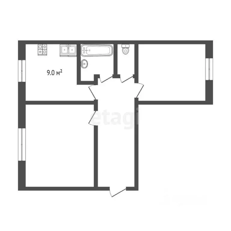 2-к кв. Коми, Сыктывкар Верхний Чов мкр, 73 (49.8 м) - Фото 1