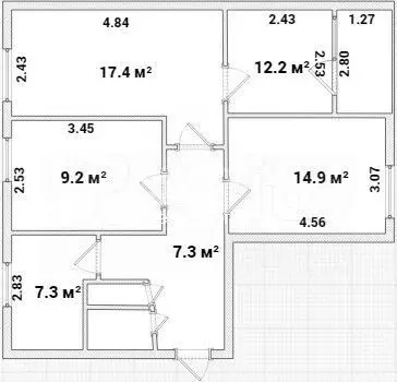 4-к. квартира, 69 м, 2/9 эт. - Фото 0