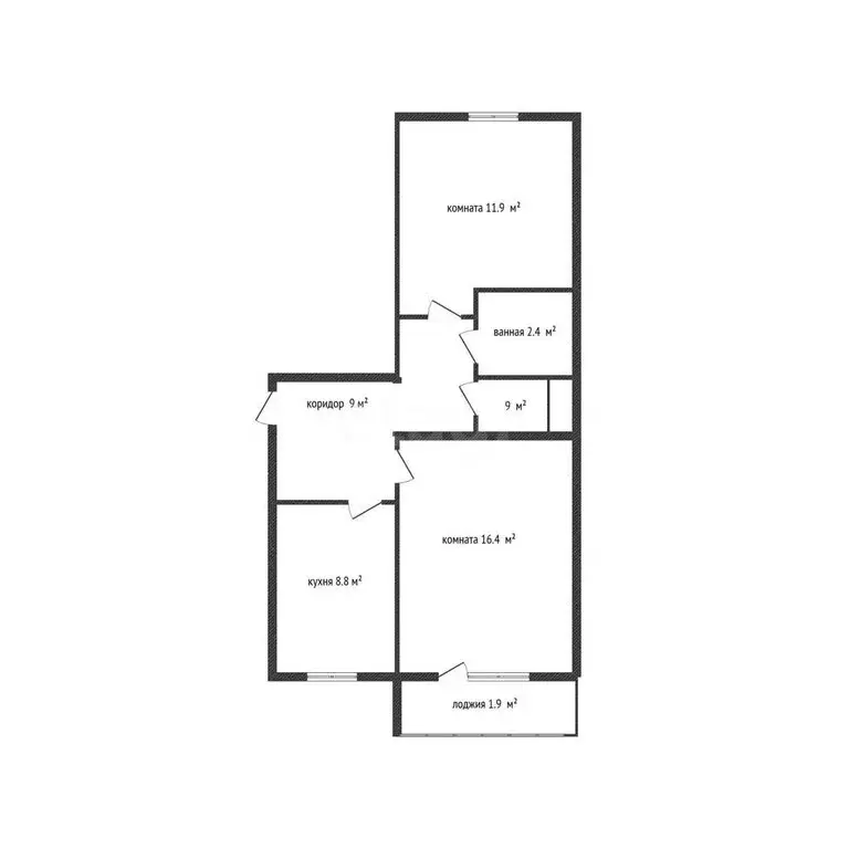 2-комнатная квартира: Губкин, улица Космонавтов, 5 (49.4 м) - Фото 2