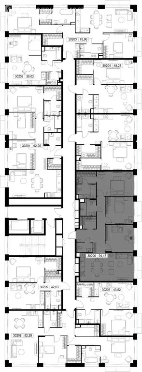 3-комнатная квартира: деревня Ликино, ЖК Мыс (94.47 м) - Фото 2