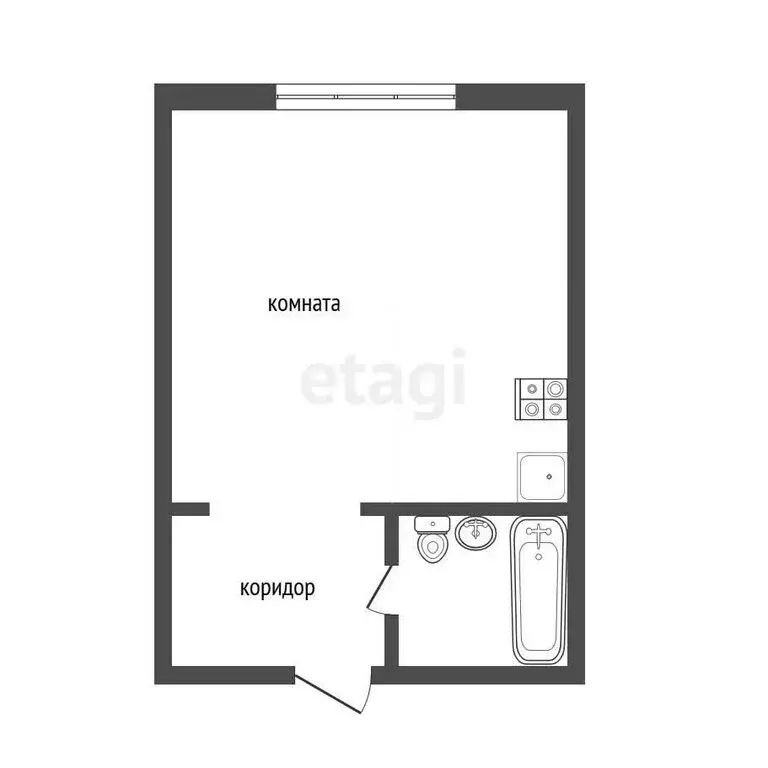 Квартира-студия: Адлер, ул. Белых Акаций (25.8 м) - Фото 0