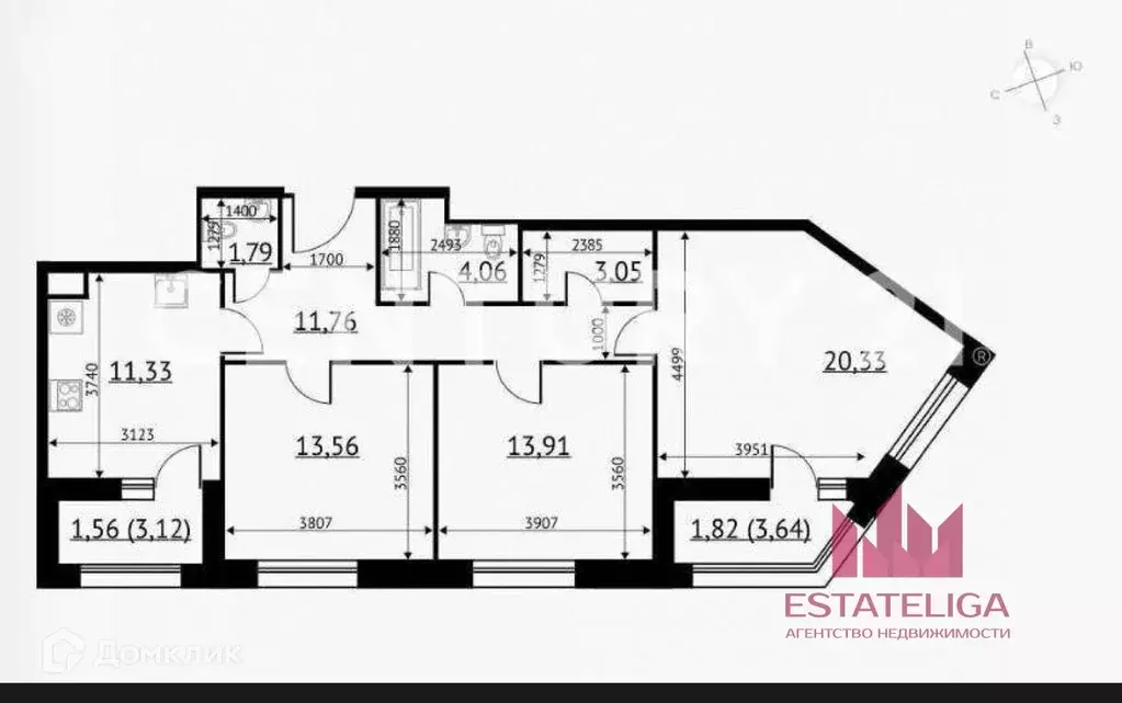 Продаётся 3-к квартира, 79.4 м - Фото 0