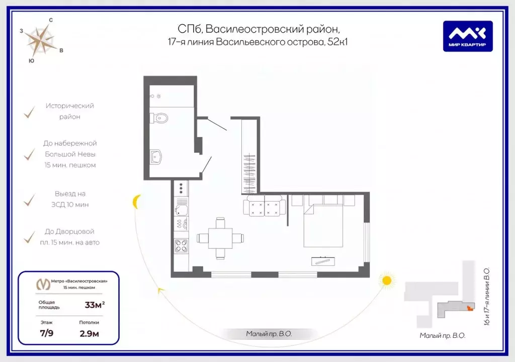 Помещение свободного назначения в Санкт-Петербург 17-я Васильевского ... - Фото 2