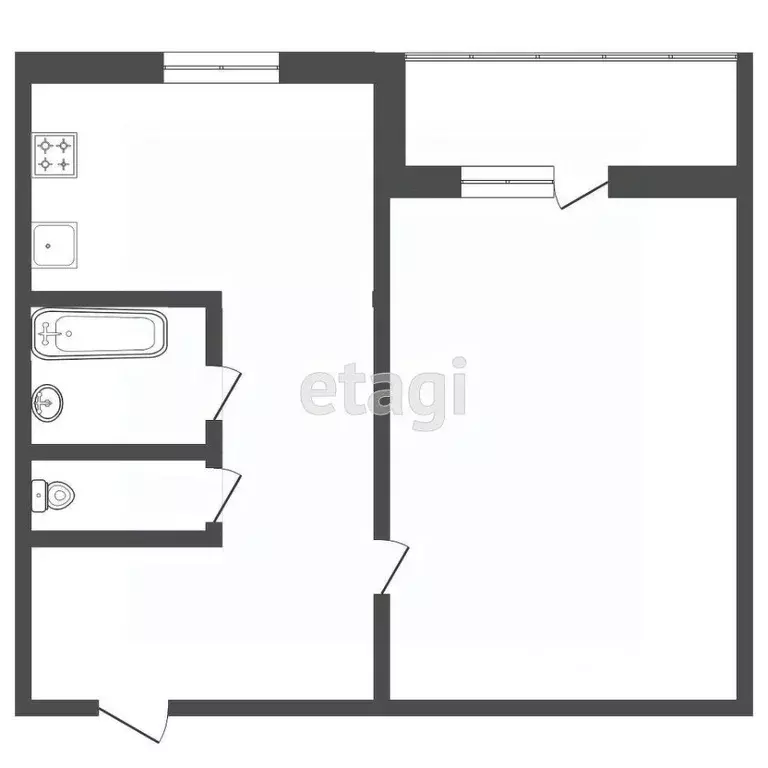 1-к кв. Мордовия, Саранск ул. Коваленко, 52 (32.7 м) - Фото 2