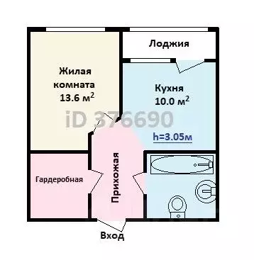 1-к кв. Москва Шелепихинская наб., 40к2 (36.1 м) - Фото 1
