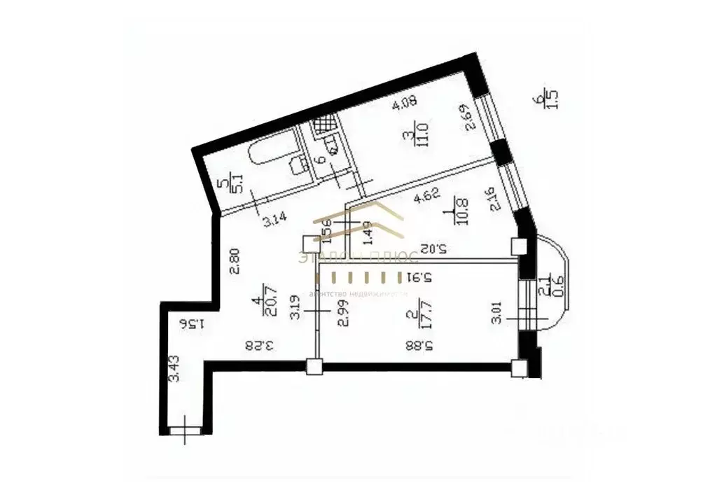 2-к кв. Санкт-Петербург Туристская ул., 10к1 (70.0 м) - Фото 2