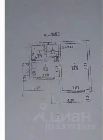 1-к кв. Кабардино-Балкария, Нальчик ул. Ю.А. Гагарина (27.0 м) - Фото 2