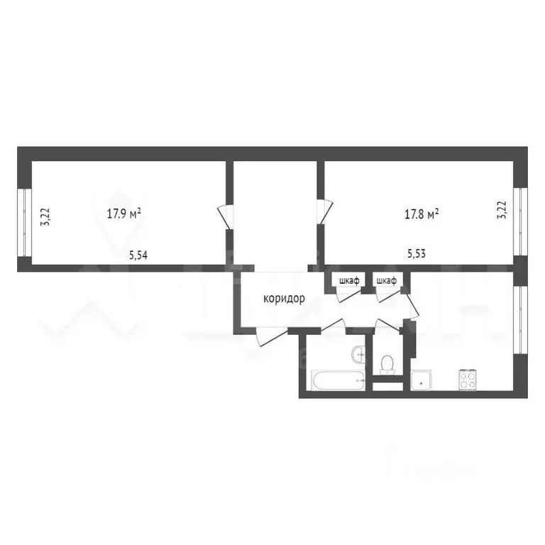 2-к кв. Москва Литовский бул., 30 (65.1 м) - Фото 1