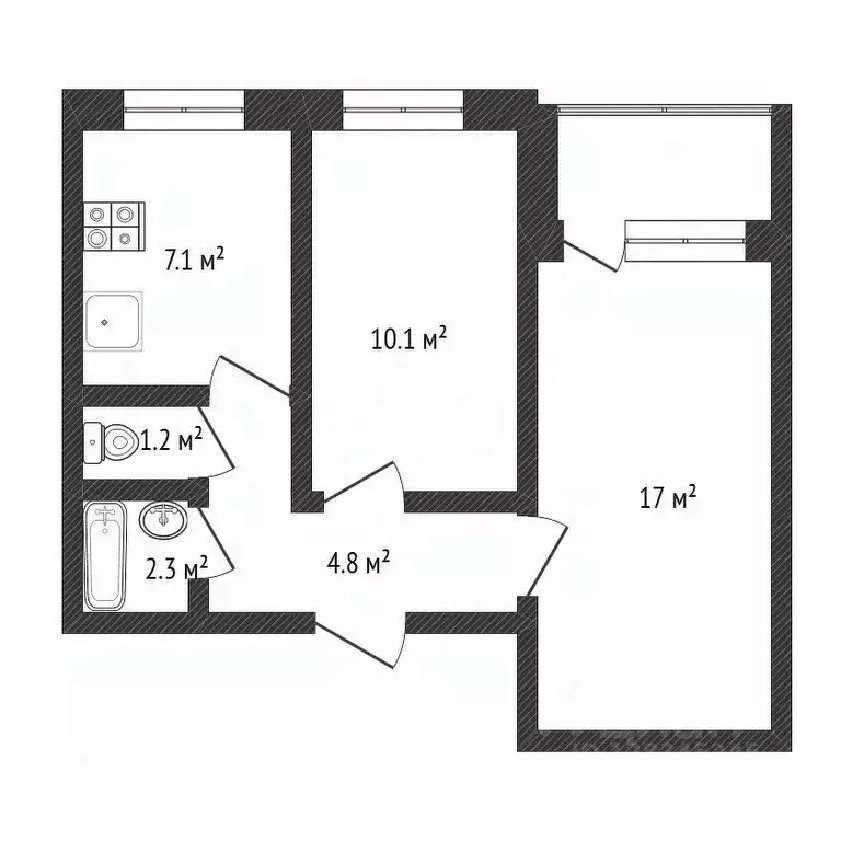 2-к кв. Нижегородская область, Нижний Новгород Березовская ул., 87 ... - Фото 2