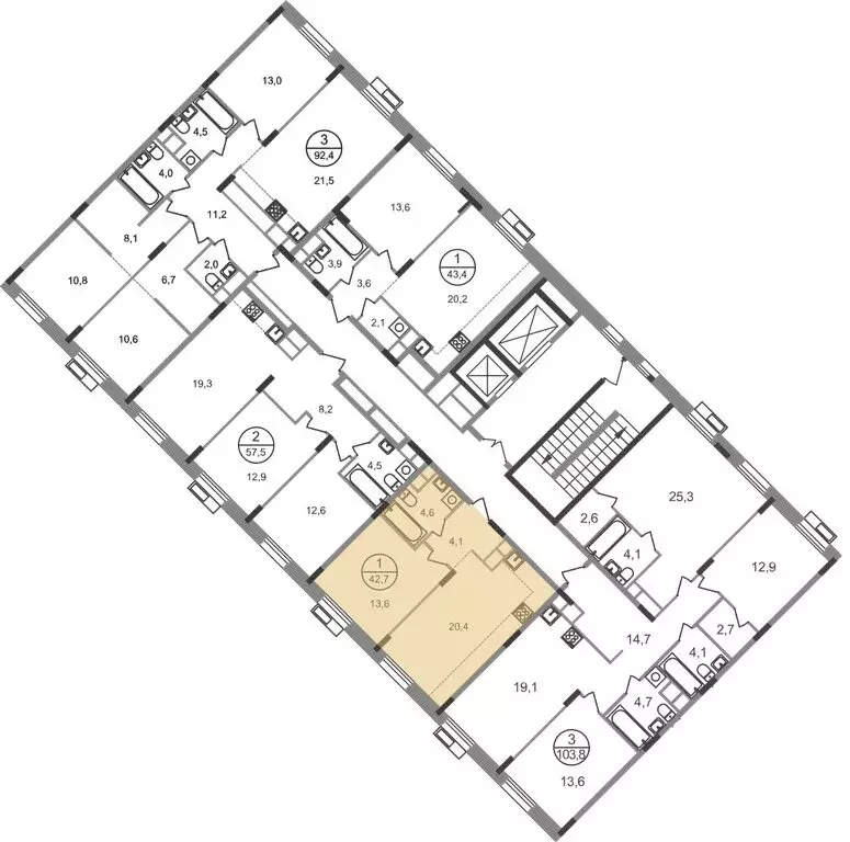 1-комнатная квартира: Заречье, жилой комплекс Резиденции Сколково ... - Фото 2