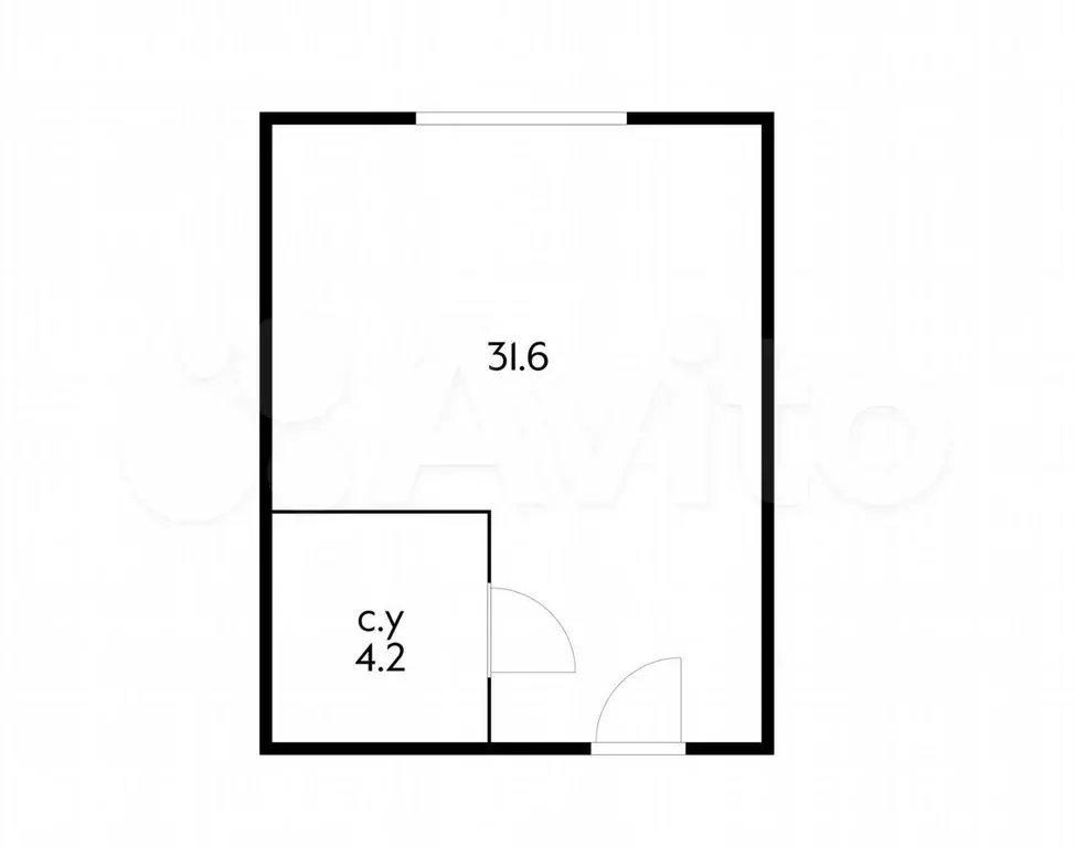 Квартира-студия, 35,8 м, 1/5 эт. - Фото 0