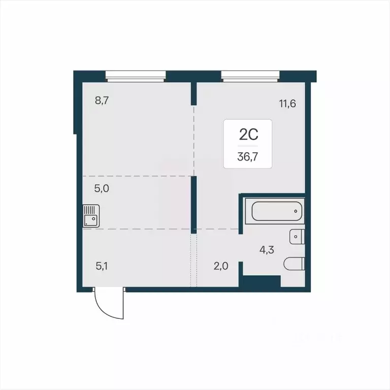 1-к кв. Новосибирская область, Новосибирск На Игарской кв-л,  (36.7 м) - Фото 1