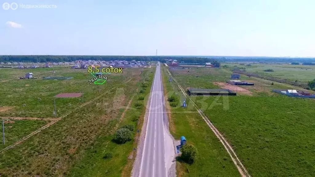 Участок в Тюменский район, деревня Решетникова (8.5 м) - Фото 1
