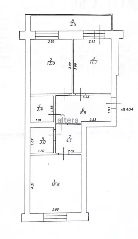 2-к кв. Татарстан, Казань ул. Фикрята Табеева, 3 (64.4 м) - Фото 1