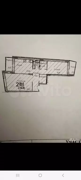 2-к. квартира, 78 м, 3/17 эт. - Фото 0