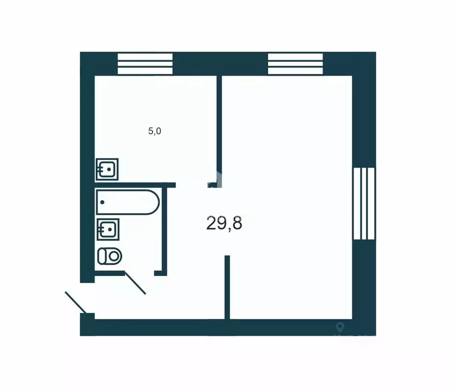 1-к кв. Новосибирская область, Бердск ул. Ленина, 112 (29.8 м) - Фото 2